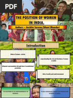 On The Position of Women in India, Research Paper