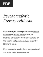 Psychoanalytic Literary Criticism - Wikipedia PDF