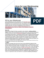 5S Best Practices For Lean Warehousing