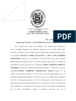 Sentencia Procedimiento de Intimacion