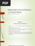 Prescripción Extintiva y Caducidad