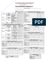 PFA Form and Criterion PE 4