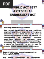 RA 7877 Sexual Harraasment