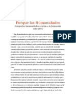 Ensayo Sobre Las Humanidades