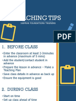 Teaching Tips, General Class Flow & Class Process For ESL Schools