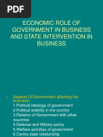 ECONOMIC ROLES OF Govt 