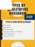 Types of Qualitative Research