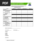 P.E Officiating Rubric