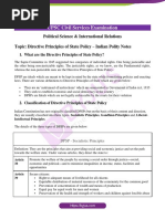 Directive Principles of State Policy Indian Polity Notes PDF