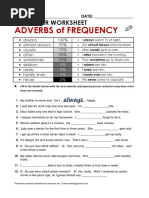 Adverbs of Frequency