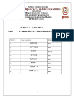 Economic Project On Banking Regulation Act 1949