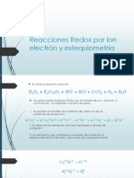 Reacciones Redox Por Ion Electrón y Estequiometria