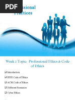 Week 2 Professional Ethics Code of Ethics