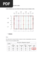 Prediseño de Vigas de Carga