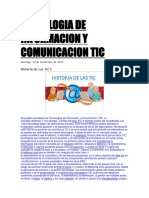 Historia TECNOLOGIA DE INFORMACION Y COMUNICACION TIC