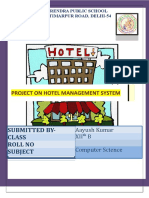 C Project On Hotel Management