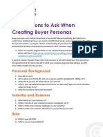 Buyer Persona Questions - CCA