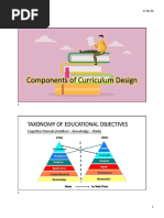 Components of Curriculum Design