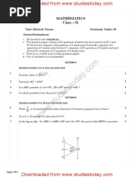 CBSE Class 9 Mathematics Question Paper Set E