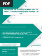 How To Use The Keyword Planner Tool To Make A Keyword Strategy For Paid Ads and SEO