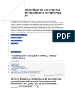 Impactos Competitivos de Una Empresa Que Aplica Periódicamente Herramientas de Evaluación