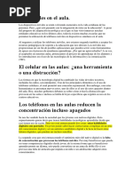 Los Telefonos Celulares en El Aula