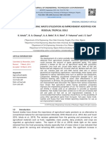 Review of Agricultural Waste Utilization As Improvement Additives For Residual Tropical Soils