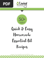 50 Quick Easy Homemade Essential Oil Recipes Printable PDF COMPLETE