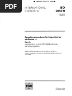 ISO 2859-0 - Sampling Procedure For Inspection by Attributes