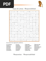 RESPONSABILIDAD Sopa de Letras  