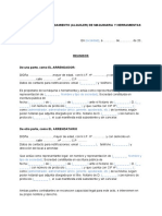 Contrato de Alquiler (Arrendamiento) de Maquinaria y Herramientas