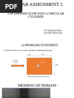 Flow Past Circular Cylinder With Mesh Refinement Study and Optimization of Domain