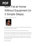 How To Burn Fat at Home - Natural Weigth Loss