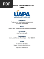 Tarea 3 Filosofía de La Educación en La República Dominicana