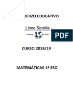 Refuerzo Educativo Matemáticas 1.º Eso PDF