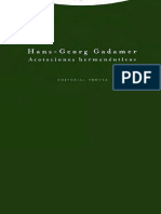 Gadamer Hans Georg - Acotaciones Hermeneuticas PDF