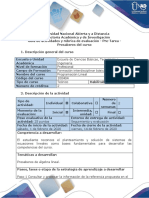 Guía de Actividades y Rúbrica de Evaluación - Pre-Tarea - Pre Saberes Del Curso