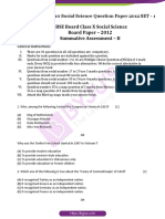 CBSE Class 10 Social Science Question Paper 2012 SET 1