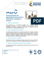 ABC Autorizaciones de Agotamiento de Producto Terminado Empaque y Envase PDF