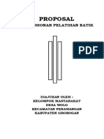 Proposal Permohonan Pelatihan Batik Wolo