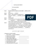 Esercizi Pronomi Indiretti PDF