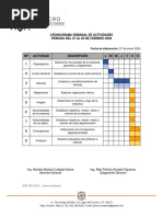 Cronograma Semanal de Actividades - Gerencia General