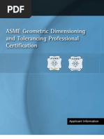 ASME Geometric Dimension Ing and Tolerance Professional Certification