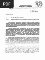 COMMISSION ON AUDIT MEMORANDUM NO. 2012-011 Performance Appraisal Rating (COA - M2012-011)