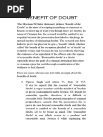 Benefit of Doubt PDF