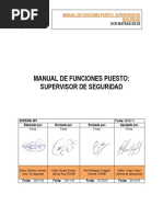 Perfil de Puesto Supervisor de Seguridad DCR