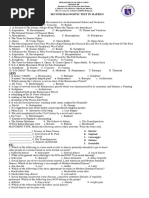 Second Diagnostic Test in Mapeh 9