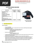 Cotton Picking Machine - INR - 2018