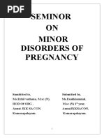 Minor Disorders of Pregnancy