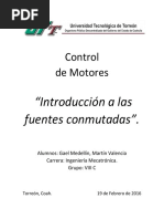 Introducción A Las Fuentes Conmutadas (Control de Motores)